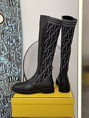 ROCKOKO Black leather ankle boots with stretch fabric 8W6789A3GXF1D0Iq - 4