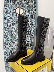 ROCKOKO Black leather ankle boots with stretch fabric 8W6789A3GXF1D0Iq - 2