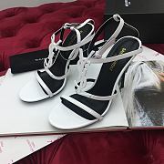 Saint Laurent Cassandra logo plaque 110mm sandals - White 5358150NPVV - 2