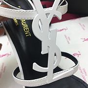 Saint Laurent Cassandra logo plaque 110mm sandals - White 5358150NPVV - 3