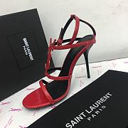 Saint Laurent Cassandra logo plaque 110mm sandals - Red 5358150NPVV - 2