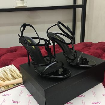 Saint Laurent Cassandra logo plaque 110mm sandals - Black 5358150NPVV