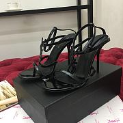 Saint Laurent Cassandra logo plaque 110mm sandals - Black 5358150NPVV - 3
