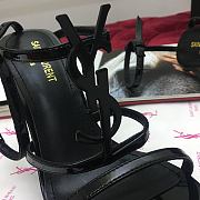 Saint Laurent Cassandra logo plaque 110mm sandals - Black 5358150NPVV - 2
