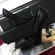 SAINT LAURENT Black & Gold Opyum 85 Heels 212418F122004 - 4