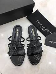 SAINT LAURENT Black Cassandra Flat Sandals 201418F124483 - 2