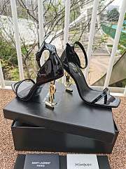 Saint Laurent Opyum 110mm Black Gold sandals 5576620NPVV - 2