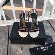Saint Laurent Cassandra logo plaque 110mm sandals - Colour 5358150NPVV - 6