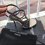 Saint Laurent Cassandra logo plaque 110mm sandals - Colour 5358150NPVV - 3