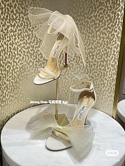 Jimmy Choo Aveline 100 sandals in White rubbon - 1