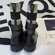 D-MAJOR ANKLE BOOT Black and White Technical Fabric and Black Calfskin KCI676SCN_S52X - 6