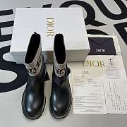 D-MAJOR ANKLE BOOT Black and White Technical Fabric and Black Calfskin KCI676SCN_S52X - 5