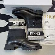 D-MAJOR ANKLE BOOT Black and White Technical Fabric and Black Calfskin KCI676SCN_S52X - 2