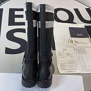 D-MAJOR BOOT Black and White Technical Fabric and Black Calfskin KCI611SCN_S52X - 3