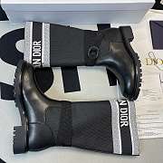 D-MAJOR BOOT Black and White Technical Fabric and Black Calfskin KCI611SCN_S52X - 2