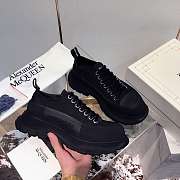 Alexander McQueen Tread Slick Low Lace Up Triple Black 604257 W4L32 - 1