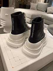 Alexander Mcqueen Chunky Sole High Black White  - 2
