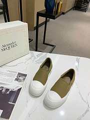 Alexander McQueen Deck Skate Plimsoll Lace-Up White Khaki - 2