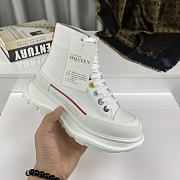 Alexander McQueen Tread Slick Lace Up Boot Whie Colour Back - 3