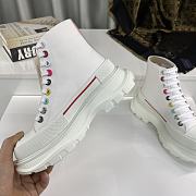 Alexander McQueen Tread Slick Lace Up Boot Whie Colour Back - 2