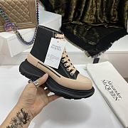 Alexander McQueen Tread Slick Lace Up Boot Black Beige - 2