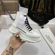 Alexander McQueen Tread Slick Lace Up Boot White - 6