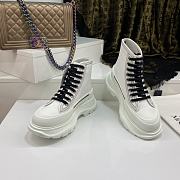 Alexander McQueen Tread Slick Lace Up Boot White - 2