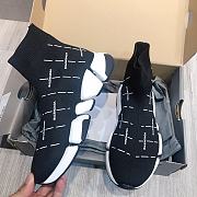Balenciaga Speed 2.0 Black White Logo (W) 645420W2DBT1090 - 2