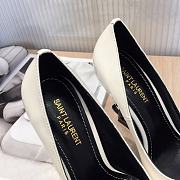 SAINT LAURENT White Opyum 85 Heels 212418F122004 - 3