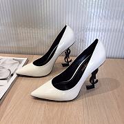SAINT LAURENT White Opyum 85 Heels 212418F122004 - 6