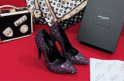 SAINT LAURENT Cleopard Purple 85 Heels 212418F122004 - 4