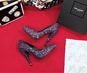 SAINT LAURENT Cleopard Purple 85 Heels 212418F122004 - 2