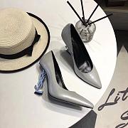 SAINT LAURENT Silver Opyum 85 Heels 212418F122004 - 1
