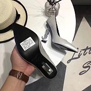 SAINT LAURENT Silver Opyum 85 Heels 212418F122004 - 5