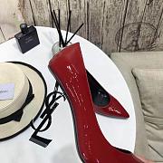 SAINT LAURENT Red Velvet Opyum 85 Heels 212418F122004 - 5