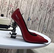 SAINT LAURENT Red Velvet Opyum 85 Heels 212418F122004 - 3