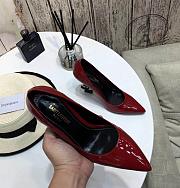 SAINT LAURENT Red Velvet Opyum 85 Heels 212418F122004 - 2