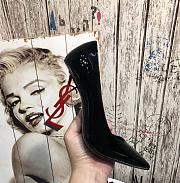 SAINT LAURENT Black Opyum 85 Red Heels 212418F122004 - 4