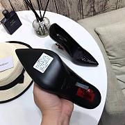 SAINT LAURENT Black Opyum 85 Red Heels 212418F122004 - 2