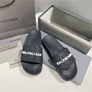 BALENCIAGA Black Logo Pool Slides 1 - 1