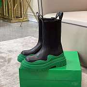 BOTTEGA VENETA Black & Green 'The Tire' Chelsea Boots - 3