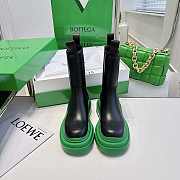 BOTTEGA VENETA Black & Green 'The Tire' Chelsea Boots - 2