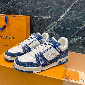 LV TRAINER SNEAKER BLUE JEAN 1A8WAX