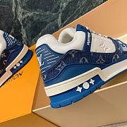 LV TRAINER SNEAKER BLUE JEAN 1A8WAX - 5