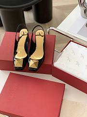 ONE STUD PATENT-LEATHER SLINGBACK PUMP BLACK 30 MM  - 6