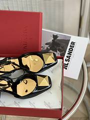 ONE STUD PATENT-LEATHER SLINGBACK PUMP BLACK 60 MM - 2