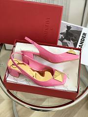 ONE STUD PATENT-LEATHER SLINGBACK PUMP PINK 60 MM - 5