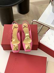 ONE STUD PATENT-LEATHER SLINGBACK PUMP PINK 60 MM - 6