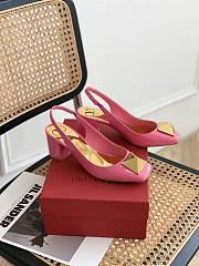 ONE STUD PATENT-LEATHER SLINGBACK PUMP PINK 60 MM - 2