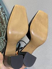 ONE STUD PATENT-LEATHER SLINGBACK PUMP BLACK 90 MM - 4